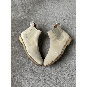 Rare Mens Boots COMMON PROJECTS Sand Suede Chelsea Made In Italy Size US 11 EU44
